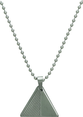 

Pure Life Triangle Pendant Embossed Silver Dog Tag