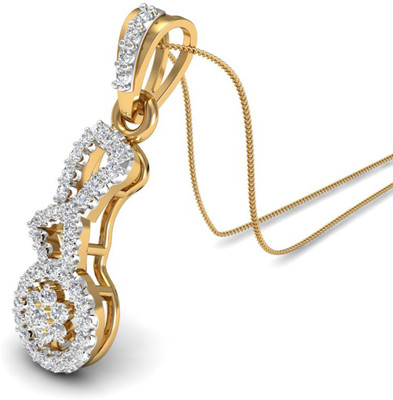 22% OFF on Aucent by PC Jeweller The Albennie Diamond 18kt Diamond Yellow Gold Pendant