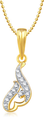 Meenaz Heart Pendant Locket With Chain For Women Love Valentine Gifts Brass Cubic Zirconia, Diamond Alloy Pendant available at flipkart for Rs.265