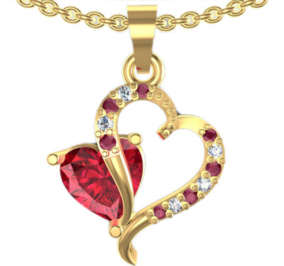 81% OFF on Suvarnadeep Rossy Yellow Gold Zircon Sterling Silver Pendant