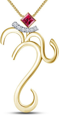 

Vorra Fashion Om Ganesh Gold-plated Cubic Zirconia Sterling Silver Pendant