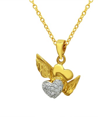 mahi Love Heart Freedom Gold-plated Cubic Zirconia Alloy Pendant