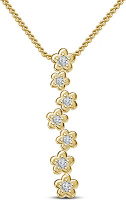 

Vorra Fashion Fancy Flower Shape Gold-plated Cubic Zirconia Sterling Silver Pendant