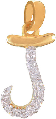 mahi Jazzy J Initial Gold-plated Cubic Zirconia Alloy Pendant
