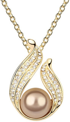 

Aaishwarya Chic With Golden Crystal Alloy Pendant