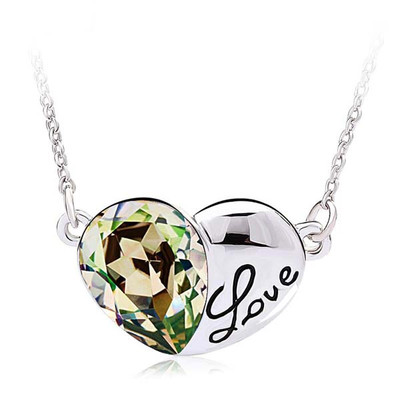 

Merastore Green Love Marked Alloy Pendant