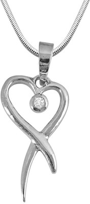 

Kataria Jewellers 92.5 BIS Hallmarked Silver and American Diamonds Valentine's Heart Silver Pendant