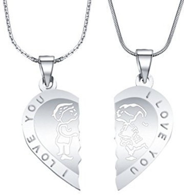 

Girlz! Twin Heart Couple Pendant Alloy, Metal