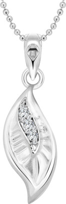 

Vighnaharta White Simple Leaf Gold-plated Cubic Zirconia Alloy Pendant