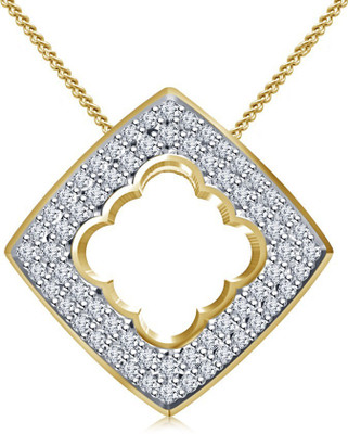 

Vorra Fashion Design Square Platinum Cubic Zirconia Sterling Silver Pendant