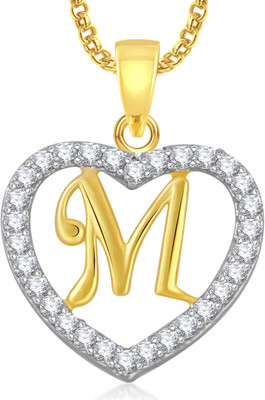 

Amaal Heart 'M' Alphabet Pendant Gold-plated Alloy Pendant