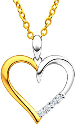 

Kataria Jewellers Hearts White Gold plated Diamond Sterling Silver Pendant