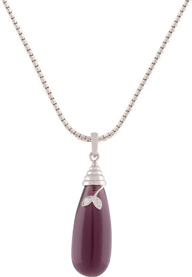 

ZKD Jewels Olive leaf 18kt Diamond, Amethyst Yellow Gold Pendant