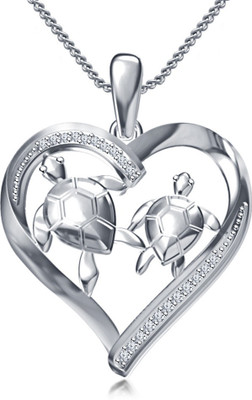 

Vorra Fashion Two Tortoise Platinum Cubic Zirconia Sterling Silver Pendant