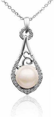 

Aaishwarya Drop Water White Gold Plated Rhinestone Crystal Alloy Pendant