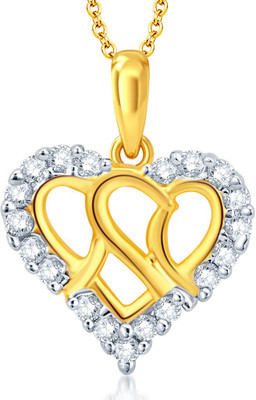 

Sukkhi Delightful Heart Gold-plated, Rhodium Alloy Pendant