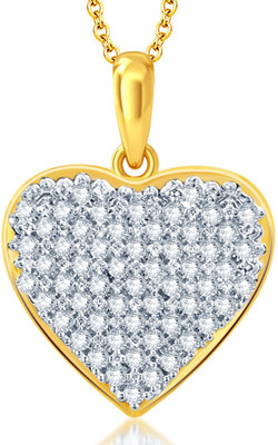 

Sukkhi Artistically Heart Gold-plated, Rhodium Alloy Pendant
