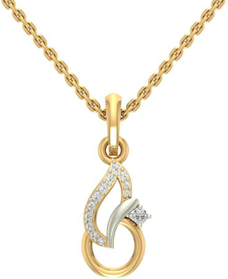 

Jewels5 Ivalyn 14kt Diamond Yellow Gold Pendant(Rhodium Plated)