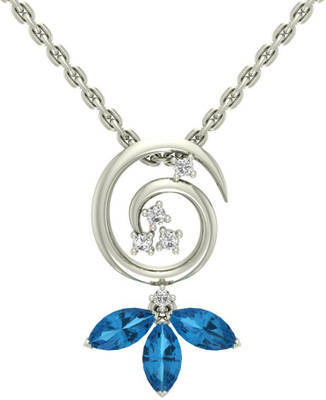 

Jewels5 Nitra Diamond White Gold Pendant(Rhodium Plated)