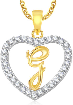 

Amaal Heart 'G' Alphabet PendantFor Girls & Women Alloy Pendant