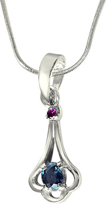 

Kataria Jewellers Designer White Gold plated Sterling Silver Pendant