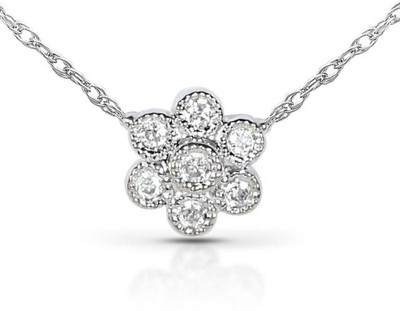 

Kiara Jewellery Divya Rhodium Swarovski Zirconia Sterling Silver Pendant