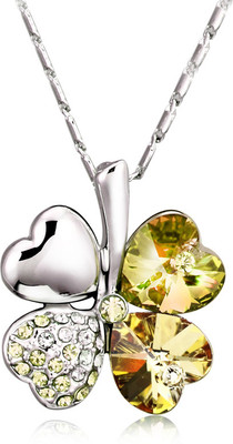 

Merastore Fashion and Style Rhodium Swarovski Crystal Alloy Pendant