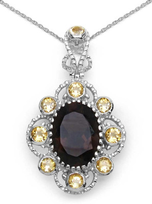 

Johareez Rhodium Topaz Sterling Silver Pendant