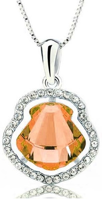 

Merastore Style Diva Rhodium Swarovski Crystal Alloy Pendant