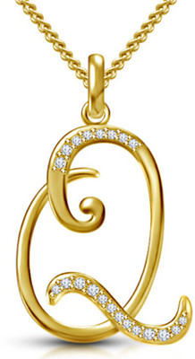 

Kataria Jewellers Alphabet "Q" Yellow Gold plated Sterling Silver Pendant