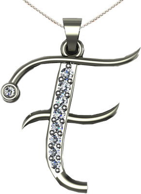 31% OFF on Suvam Jewels Rhodium Zircon Sterling Silver Pendant