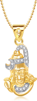 MEENAZ Shiv God Pendant With Chain Gifts Jewellery Set Gold-plated, Brass Cubic Zirconia, Diamond Alloy Pendant MEENAZ Shiv God Pendant With Chain Gifts Jewellery Set Gold-plated, Brass Cubic Zirconia, Diamond Alloy Pendant