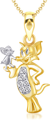 85% OFF on VK Jewels Tom & Jerry Gold Plated for Women & Girls Cubic Zirconia Alloy Pendant