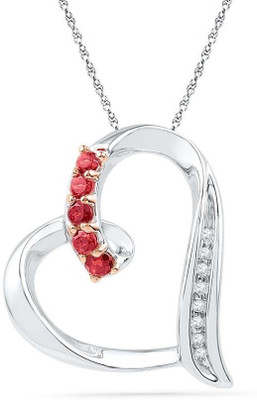 Kiara Jewellery Silver Cubic Zirconia Sterling Silver Pendant
