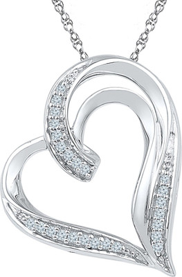 Sri Jagdamba Pearls Avantika Valentines Sterling Silver Diamond Sterling Silver Pendant