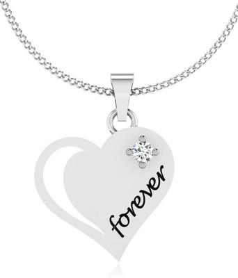 IskiUski Christmas 14kt Swarovski Crystal White Gold Pendant(White Gold Plated)