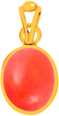 

Clara Coral Moonga 8.3 carat or 9.25ratti Panchdhatu Gold-plated Coral Silver Pendant