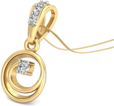 17% OFF on Aucent by PC Jeweller The Selda Diamond 18kt Diamond Yellow Gold Pendant