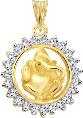 VIGHNAHARTA Shri Lambodar Gold-plated Cubic Zirconia Alloy Pendant