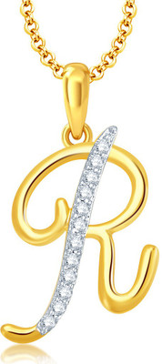 

Sukkhi Letter "R" Gold-plated, Rhodium Cubic Zirconia Alloy Pendant