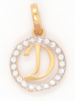 

Bhurmal Aidanmal Jewellers Round Star 18kt Cubic Zirconia Yellow Gold Pendant