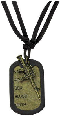 

Rich & Famous Name Tag With Rifle Fashion Alloy