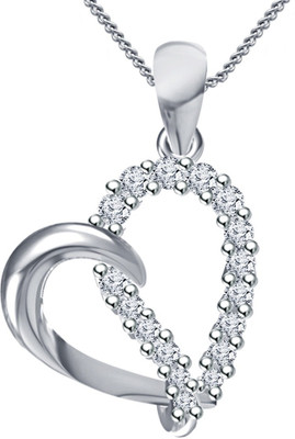 

Kataria Jewellers Hearts White Gold plated Sterling Silver Pendant