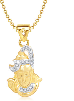87% OFF on VK Jewels Lord Shankar Gold Plated for Women & Girls Cubic Zirconia Alloy Pendant