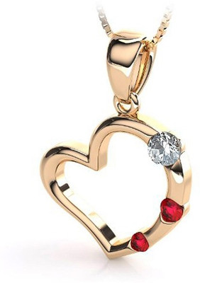 

Kataria Jewellers American Diamonds Semi-Precious Ruby Valentine's Day Heart 92.5 BIS Hallmarked Silver Pendant