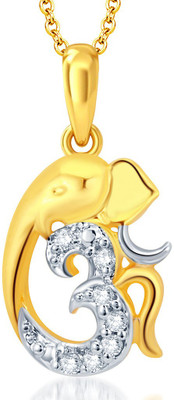 

Sukkhi Gorgeous Om Ganesha God Gold-plated, Rhodium Alloy Pendant