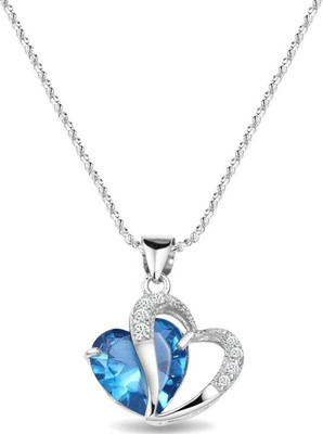 CRUNCHY FASHION Azure Heart Bossom Alloy Pendant