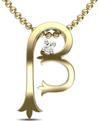 

Kataria Jewellers Letter B 92.5 BIS Hallmarked Silver Alphabet Initial Yellow Gold Plated Diamond Silver Pendant