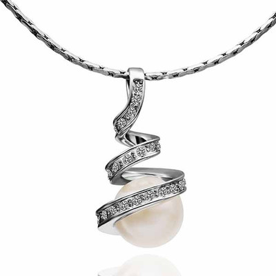 

Aaishwarya Stylish Pearly Twirl Alloy Pendant