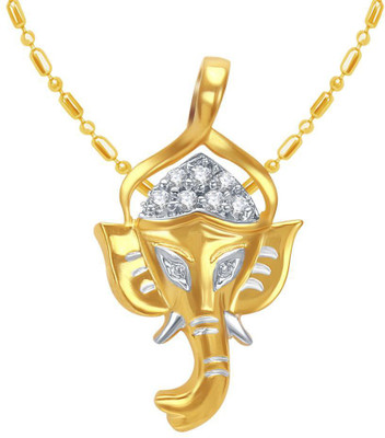 

Sukkhi Cubic Zirconia Studded Ganesha Gold-plated, Rhodium Cubic Zirconia Alloy Pendant